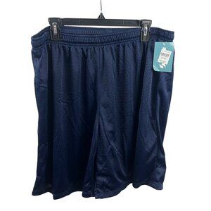 Soffe Men's 6'' Poly Mesh Shorts Navy Blue Size 2XL Pockets Athletic Running